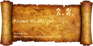 Kozma Uljána névjegykártya